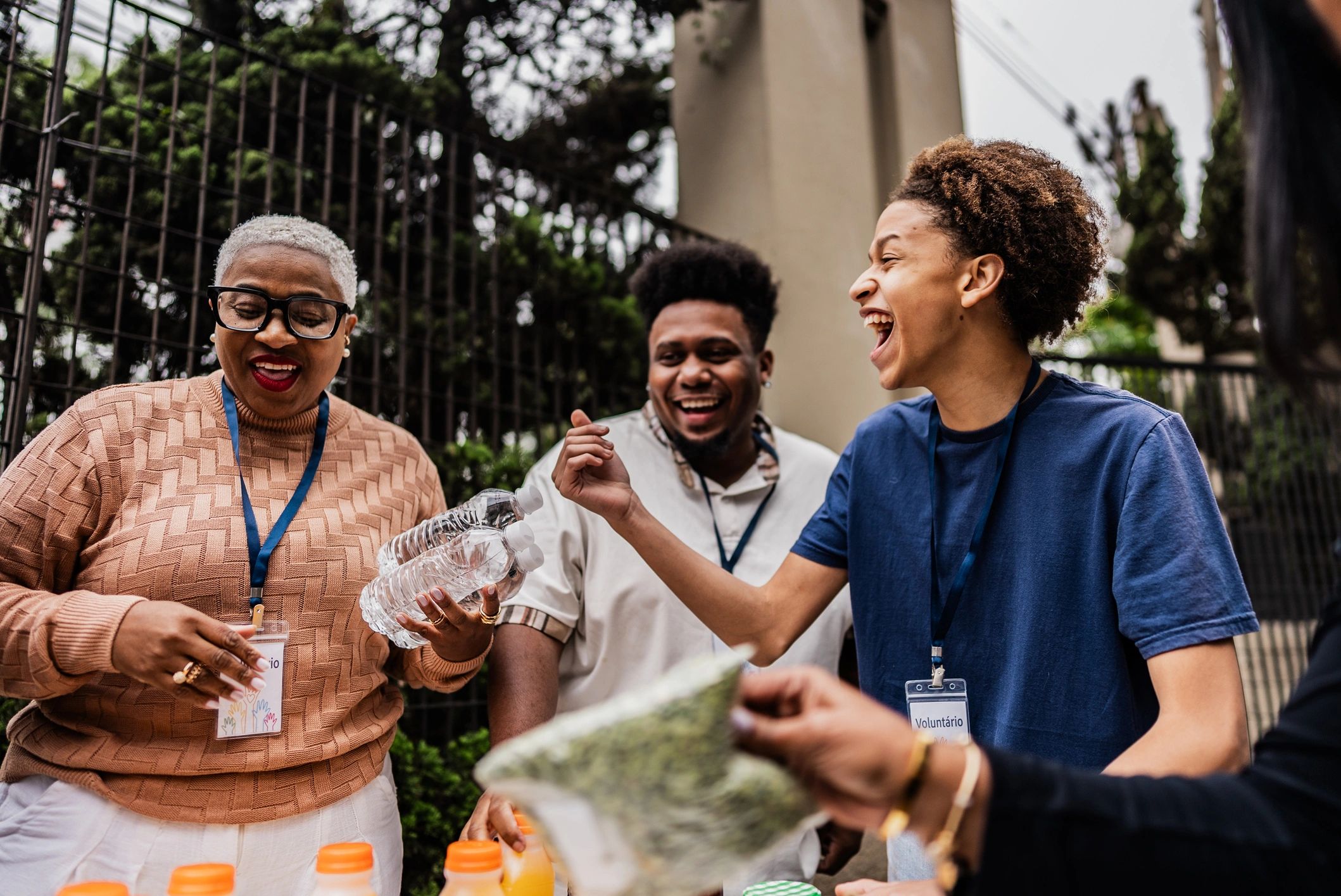 Women serving together in community outreach